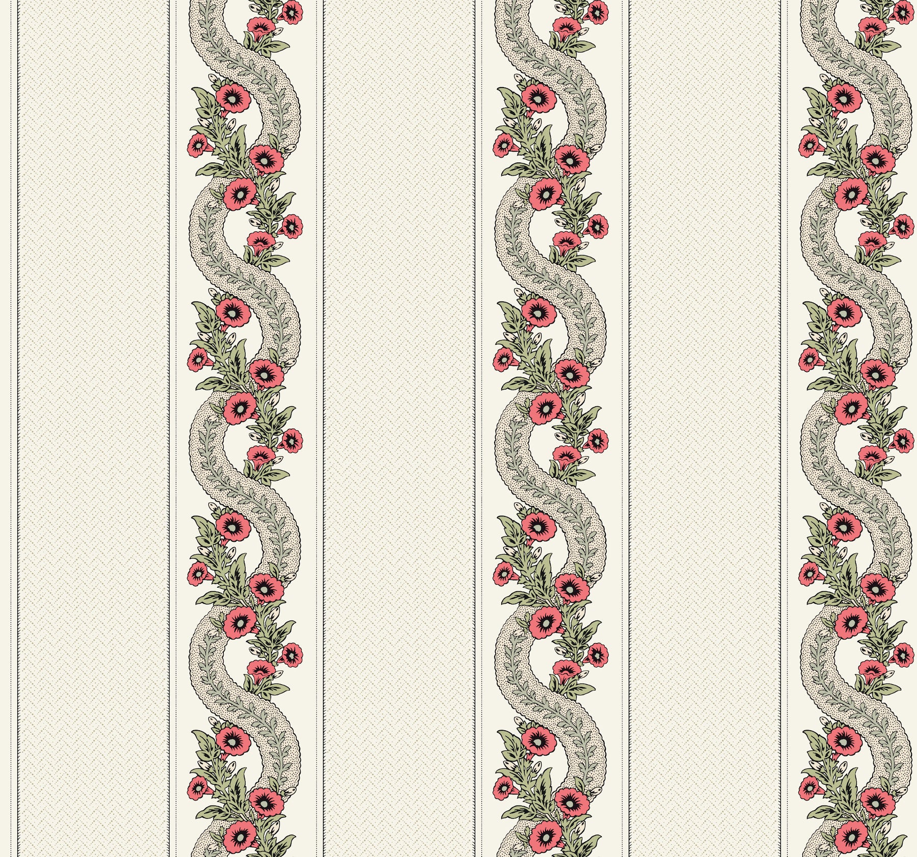 York Wallcoverings MX9693 Abbey's Garland Red Wallpaper
