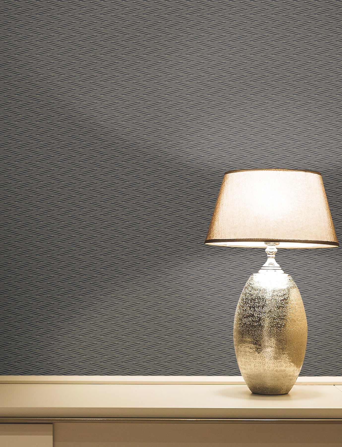 York Wallcoverings NT6151 Elevated Waves Black Wallpaper