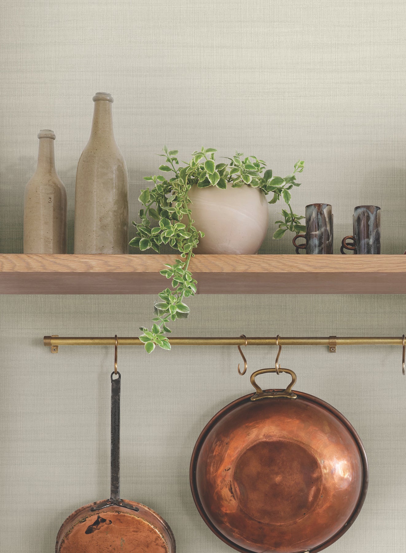 York Wallcoverings OM3661 Washed Cotton Linen Wallpaper