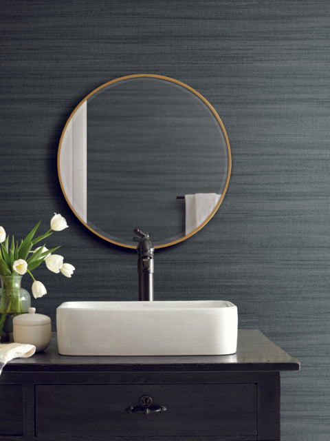 York Wallcoverings OM3662 Washed Linen Blue Wallpaper