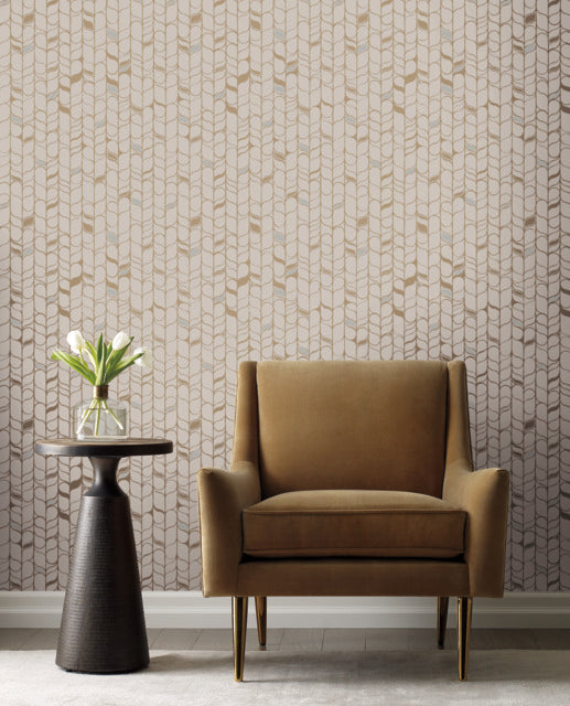 York Wallcoverings OS4206 Perfect Petals Beige/Gold Wallpaper