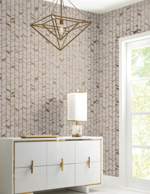 York Wallcoverings OS4206 Perfect Petals Beige/Gold Wallpaper