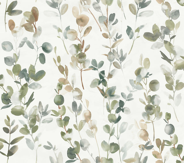 York Wallcoverings OS4311 Joyful Eucalyptus Green Wallpaper