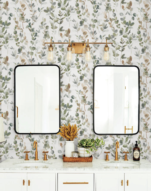 York Wallcoverings OS4311 Joyful Eucalyptus Green Wallpaper