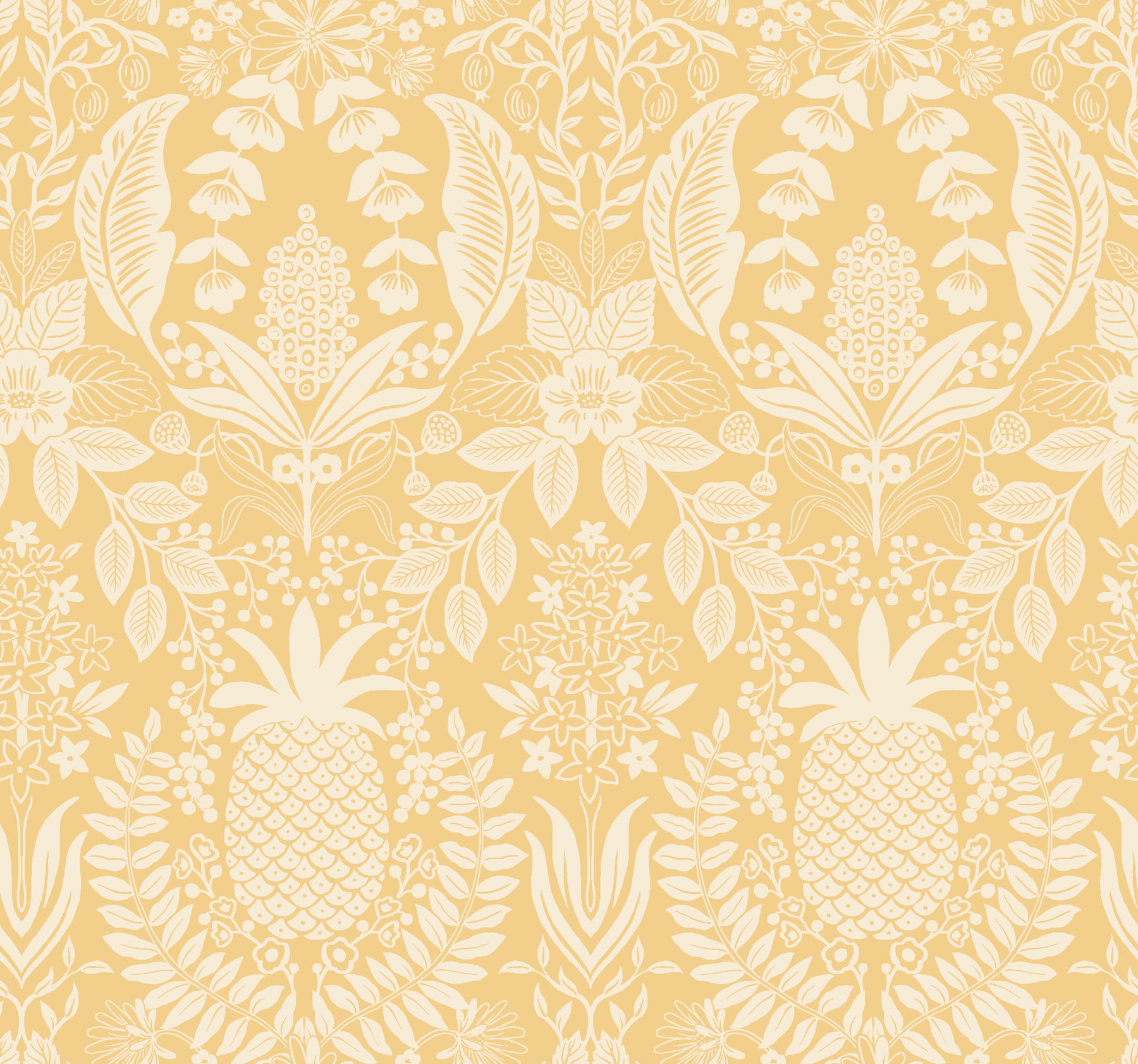 York Wallcoverings RF7481 Pineapple Damask Wallpaper