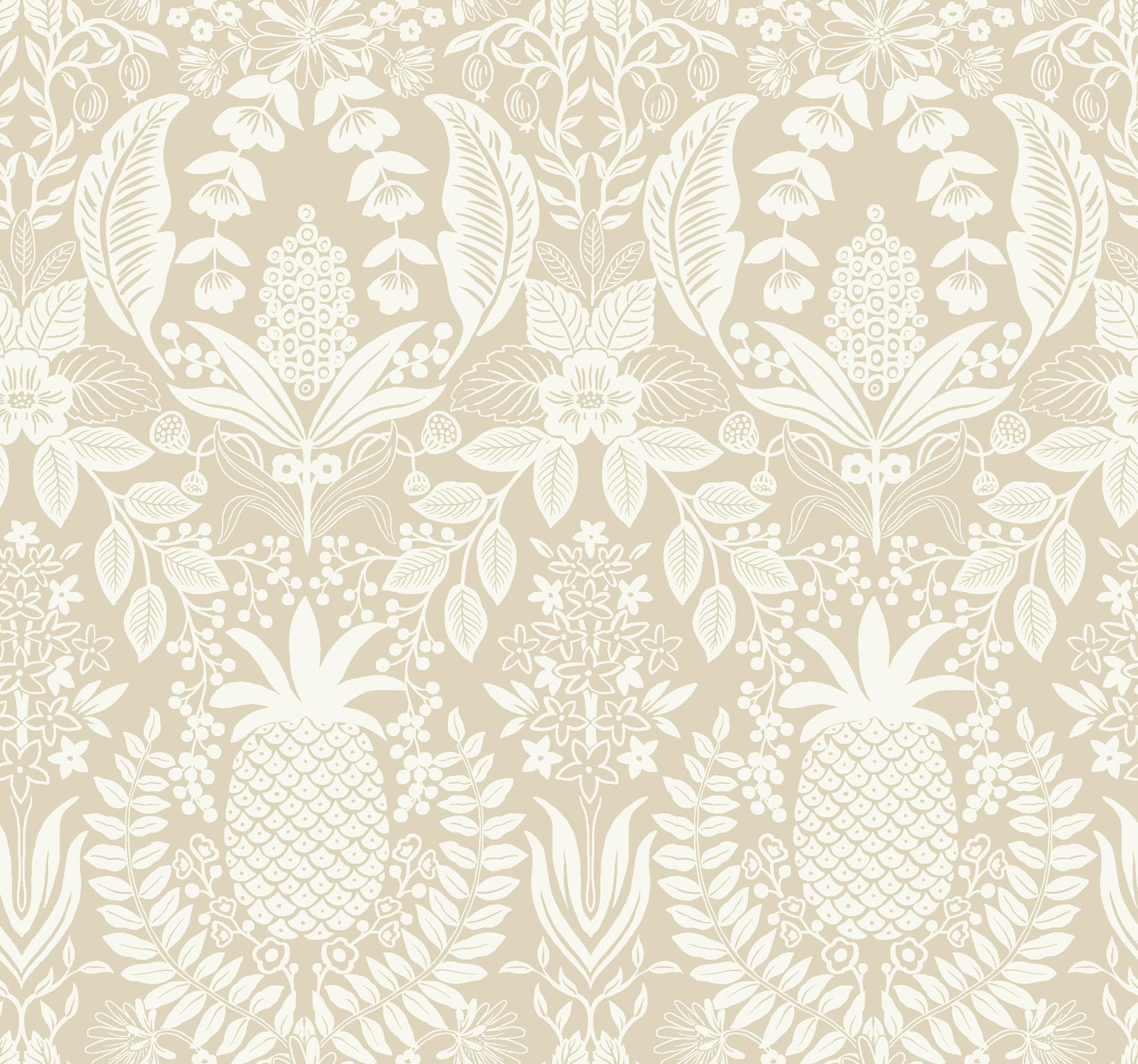 York Wallcoverings RF7485 Pineapple Damask Wallpaper