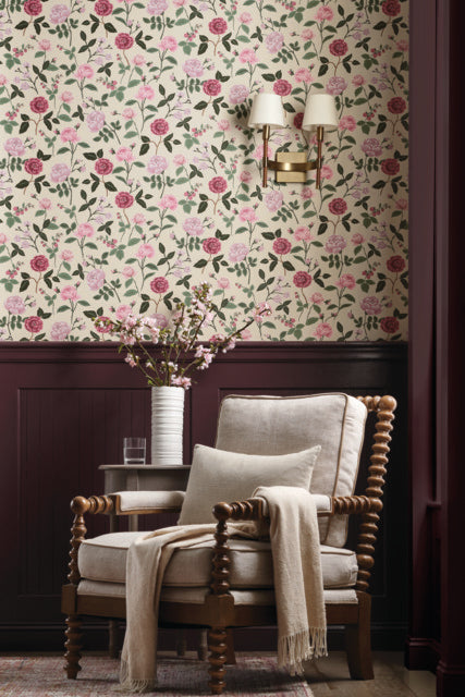 York Wallcoverings RF7541 Roses Wallpaper