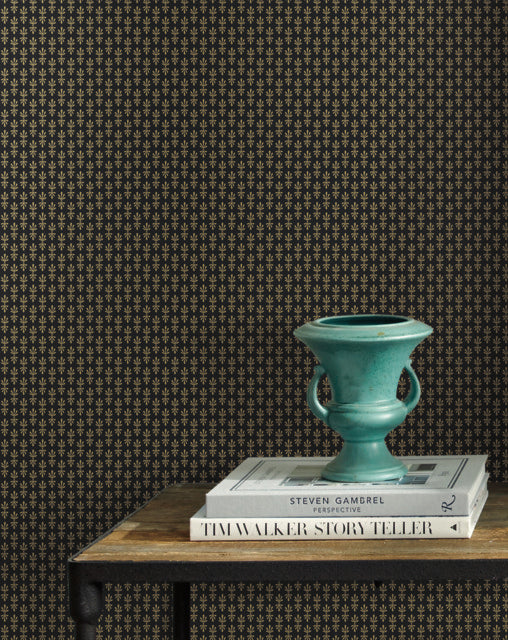 York Wallcoverings RP7363 Petal Black Wallpaper