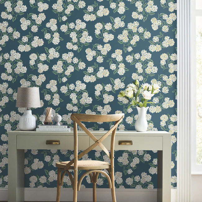 York Wallcoverings RP7395 Hydrangea Wallpaper