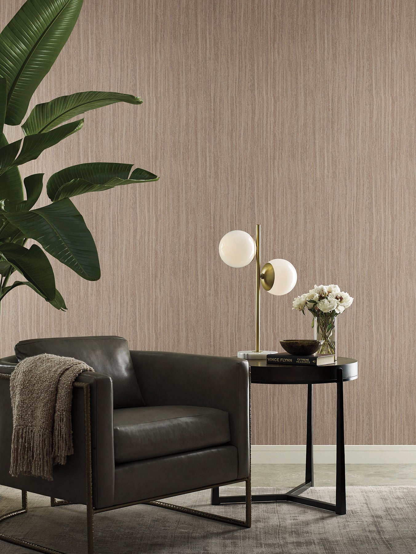 York Wallcoverings SI25710 Wistman Stripe Canyon Wallpaper