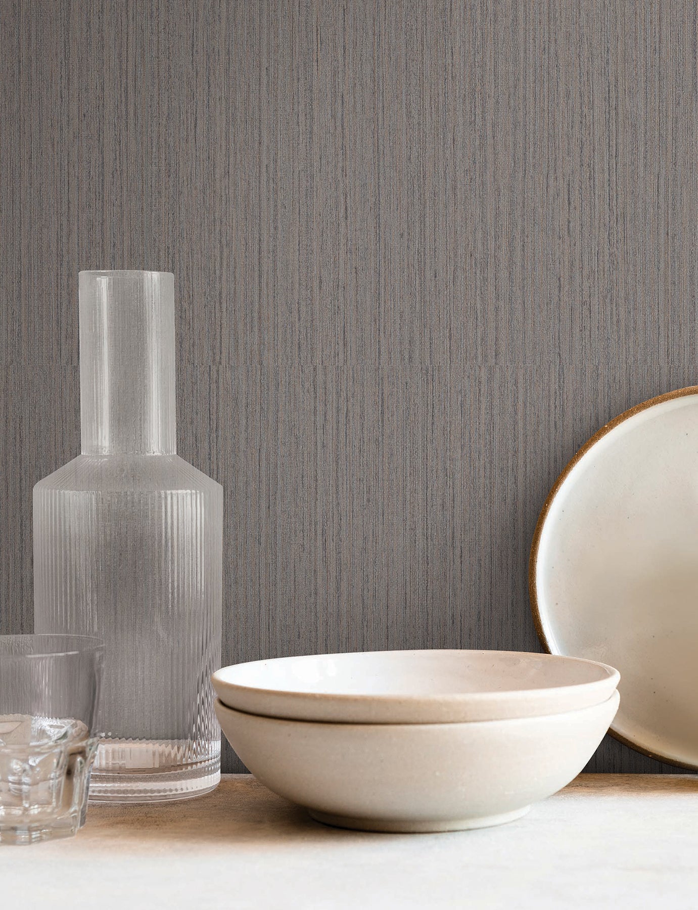 York Wallcoverings SI25845 Shetland Mushroom Wallpaper