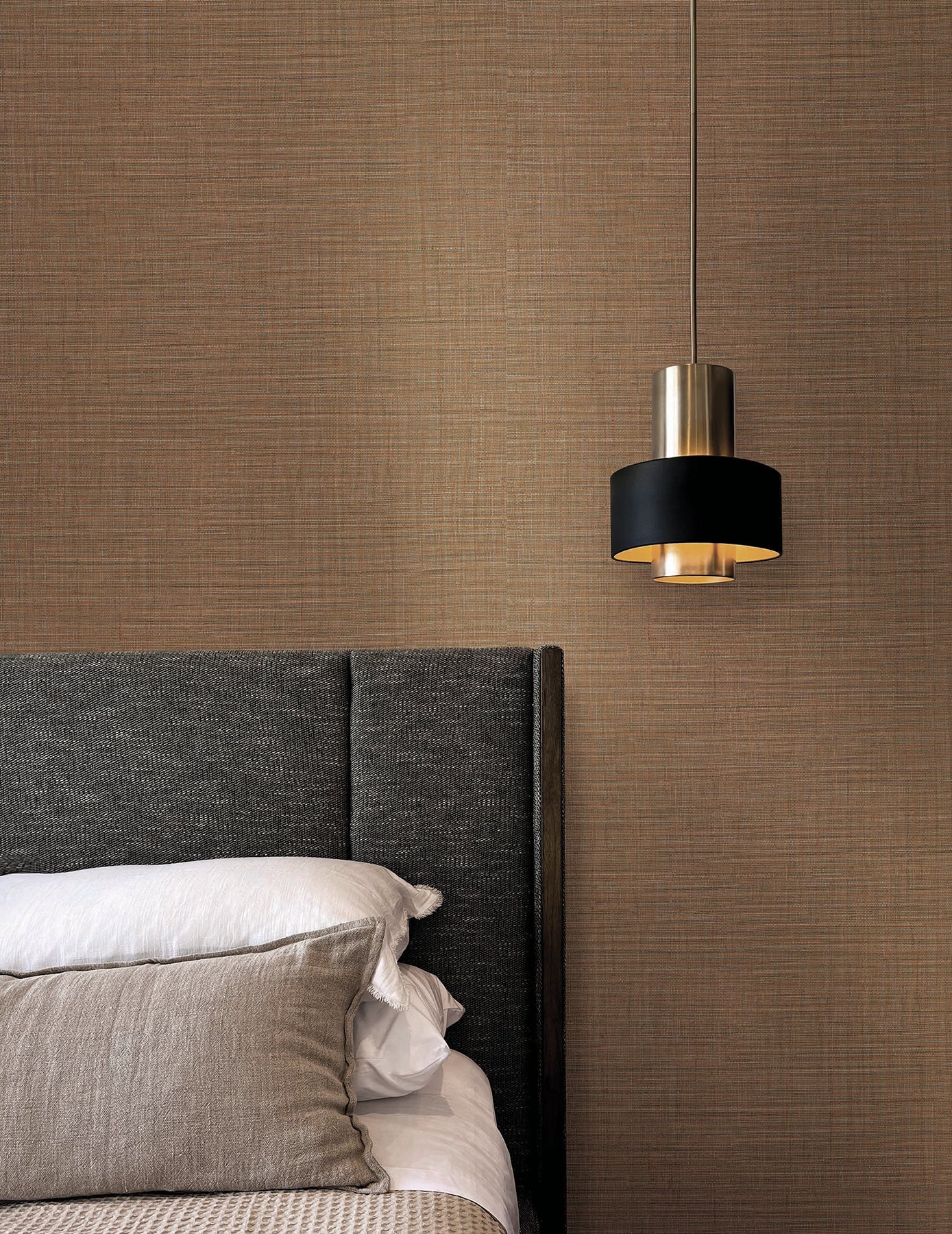 York Wallcoverings SI25877 Lotus Silk Terra Cotta Wallpaper