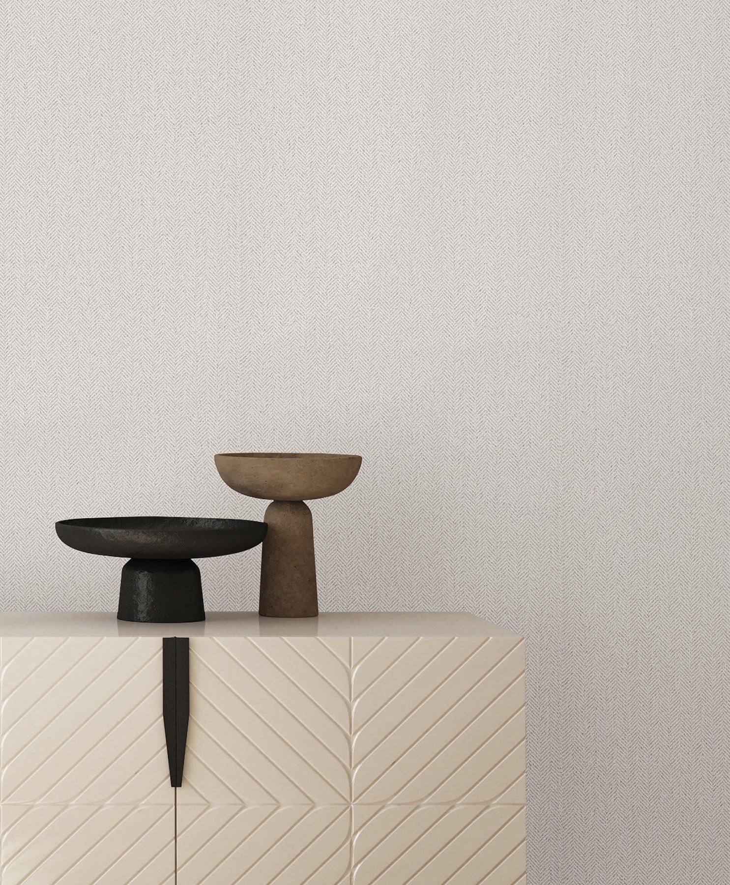 York Wallcoverings SI26131 Tailored Chevron White Wallpaper