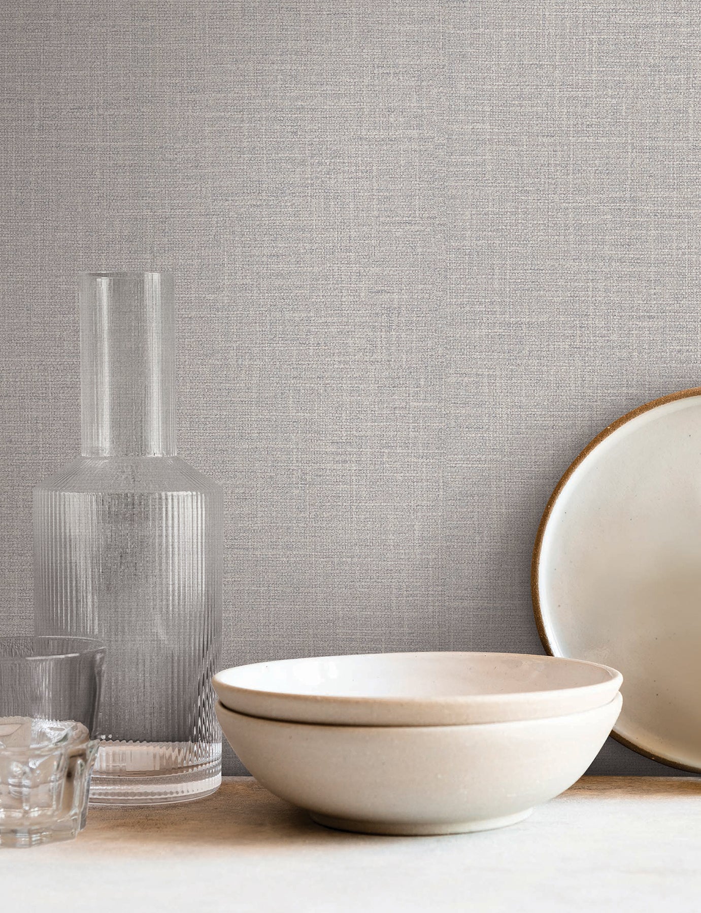 York Wallcoverings SI26153 Loom Dove Grey Wallpaper