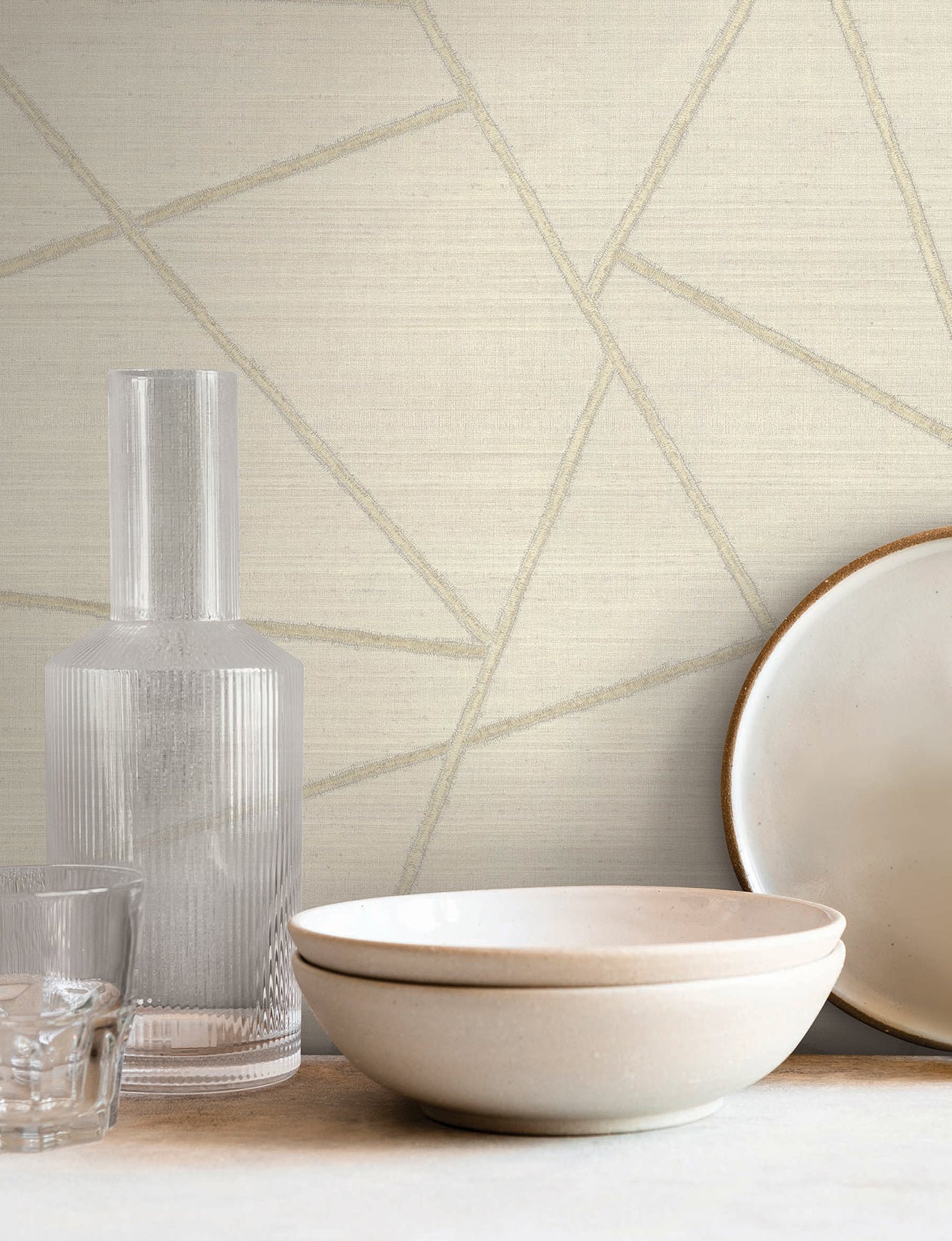 York Wallcoverings SI6823 Lisle Ivory Wallpaper