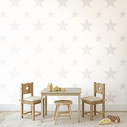 Galerie Wallcoverings SS21257 Double Star Pearl White Wallpaper