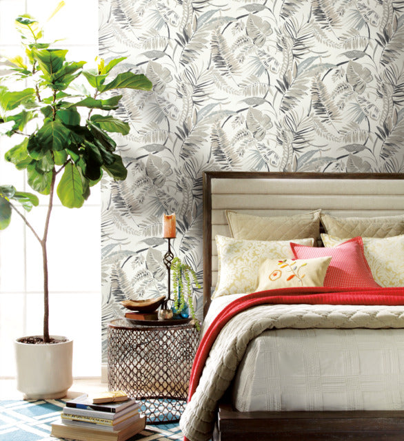 York Wallcoverings TC2622 White Tropical Toss Wallpaper