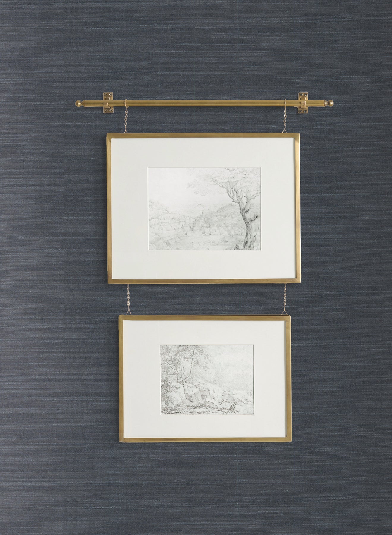 York Wallcoverings VG4405MH Plain Indigo Grass Wallpaper