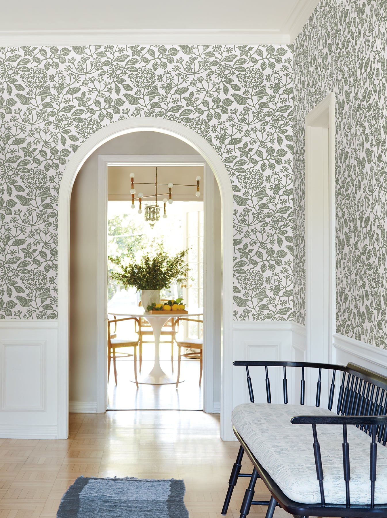 York Wallcoverings VP1343 Rowen Olive Botanical Wallpaper
