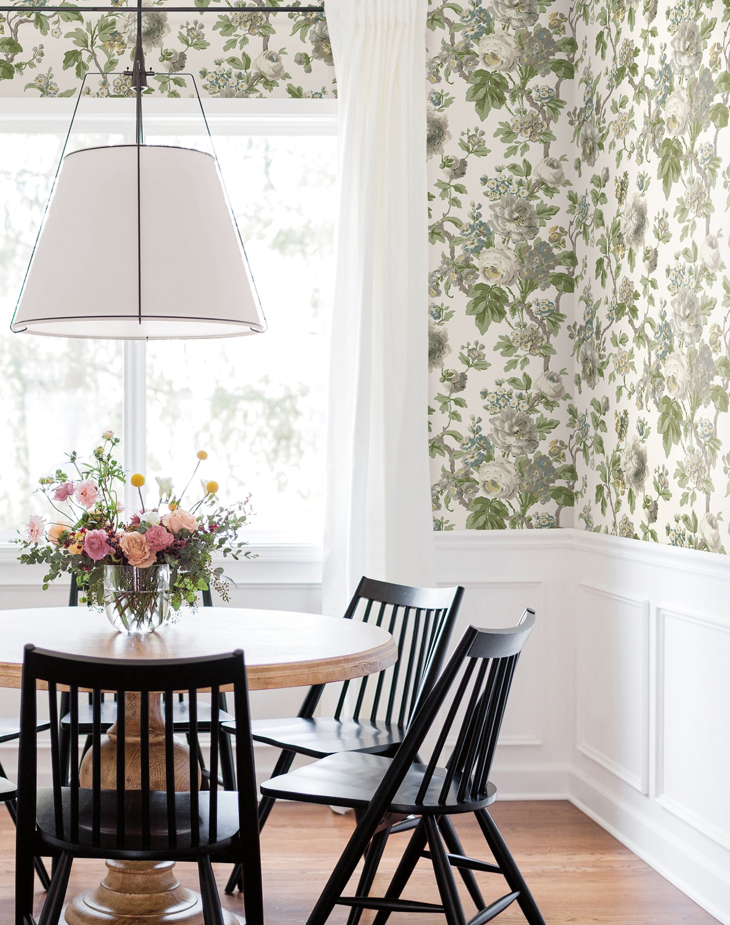 York Wallcoverings VP1353 Beatrix Neutral Vintage Floral Wallpaper