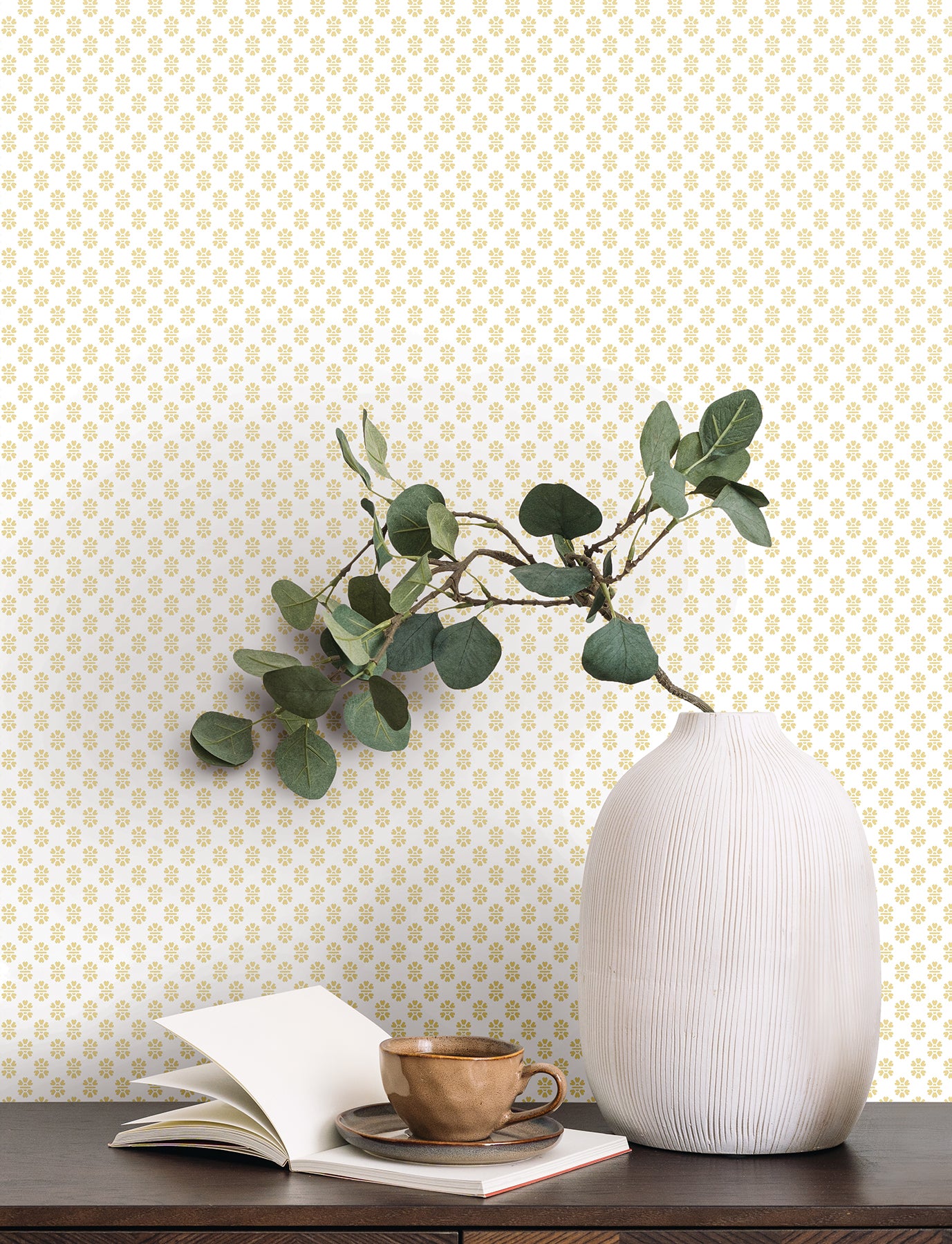 York Wallcoverings VP1392 Brioni Butter Floral Stamp Wallpaper