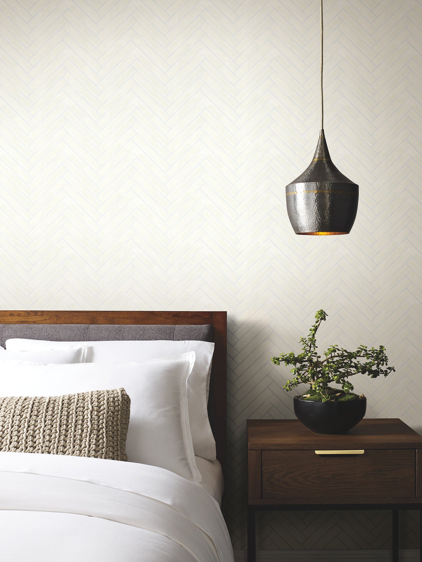York Wallcoverings YGL7016 Herringbone Wood Veneer Apple Blossom Wallpaper
