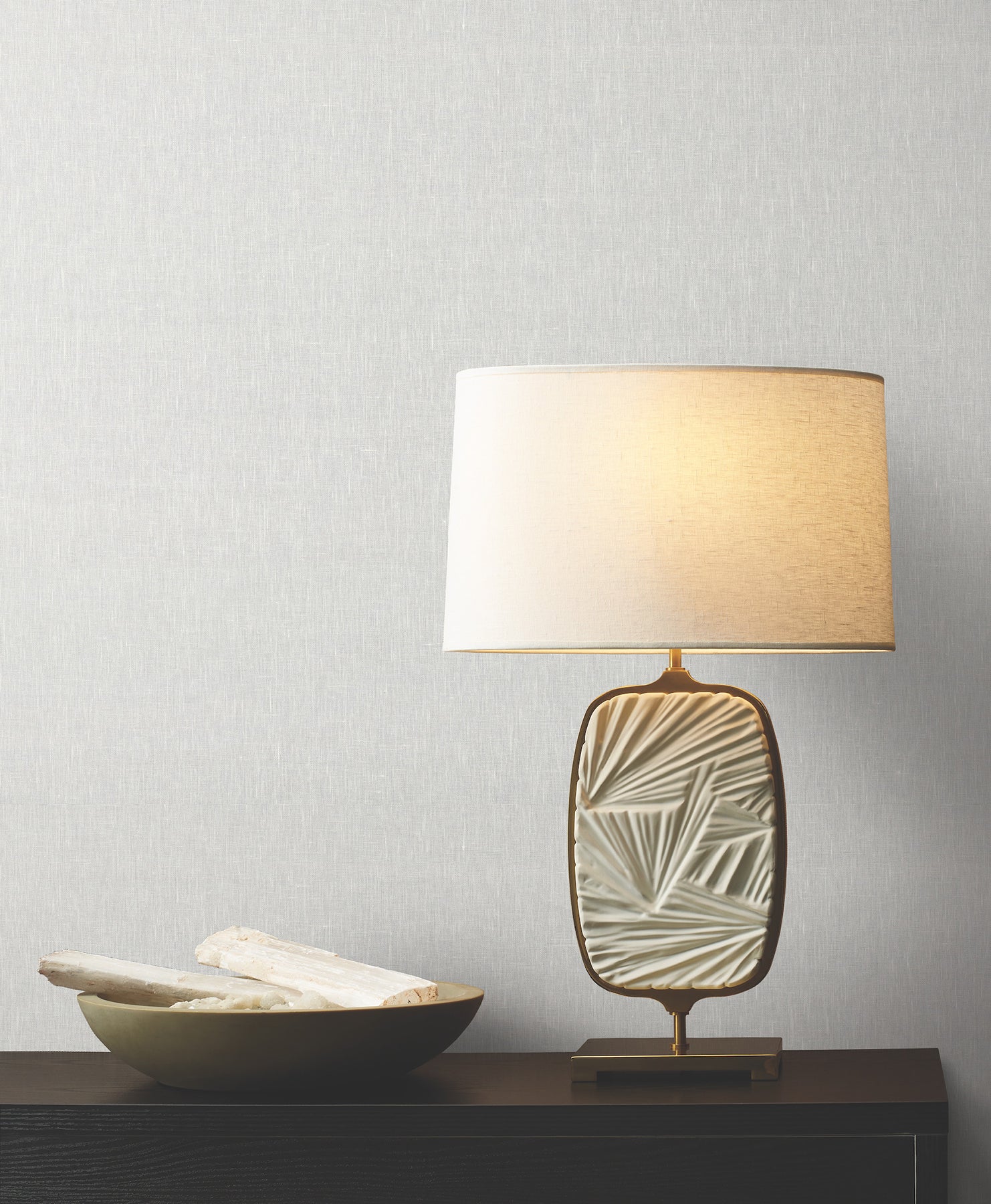 York Wallcoverings YGL7023 Sheer Linen Silver White Wallpaper