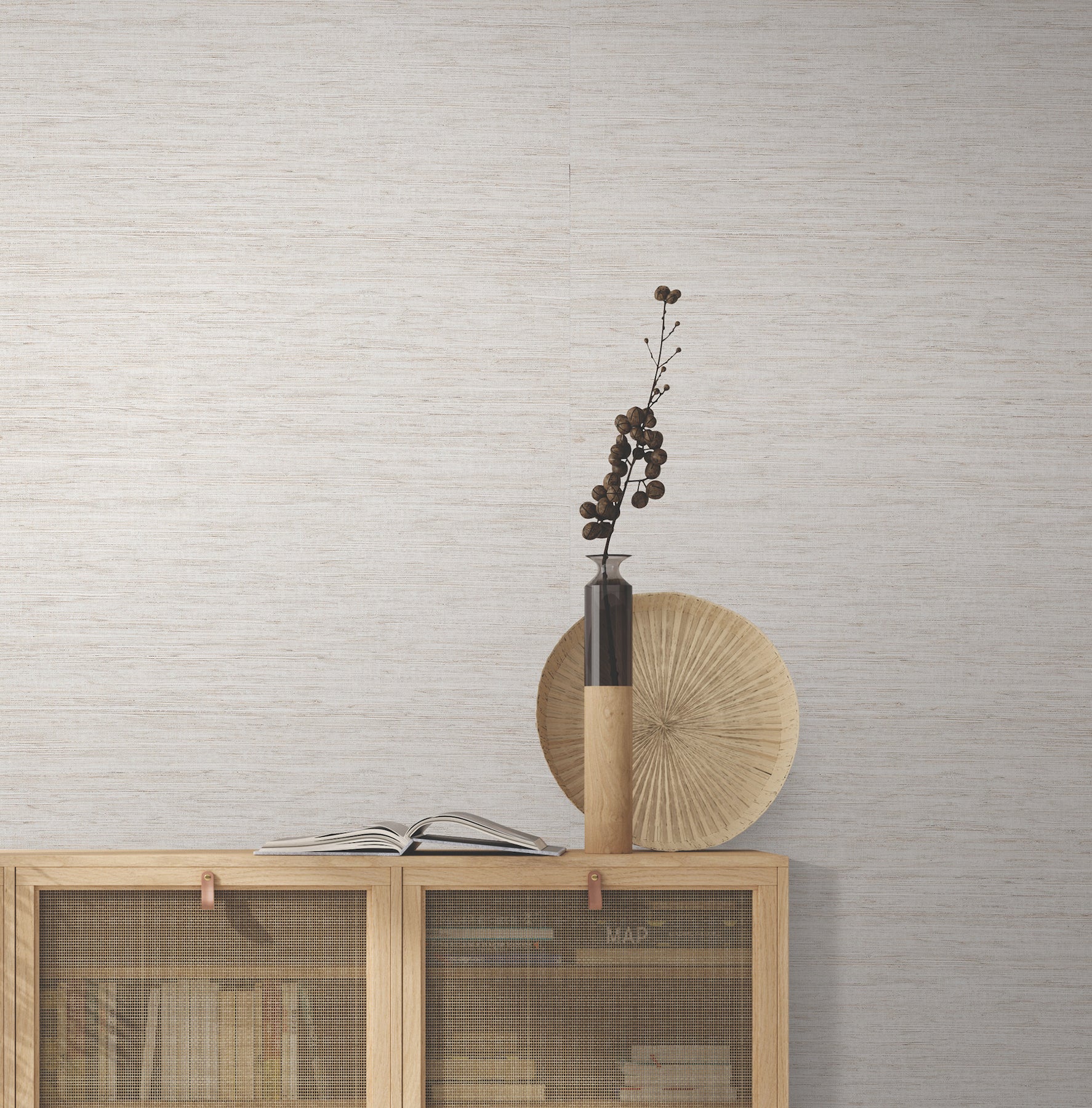 York Wallcoverings YGL7059 Painted Hemp Whitewash Wallpaper
