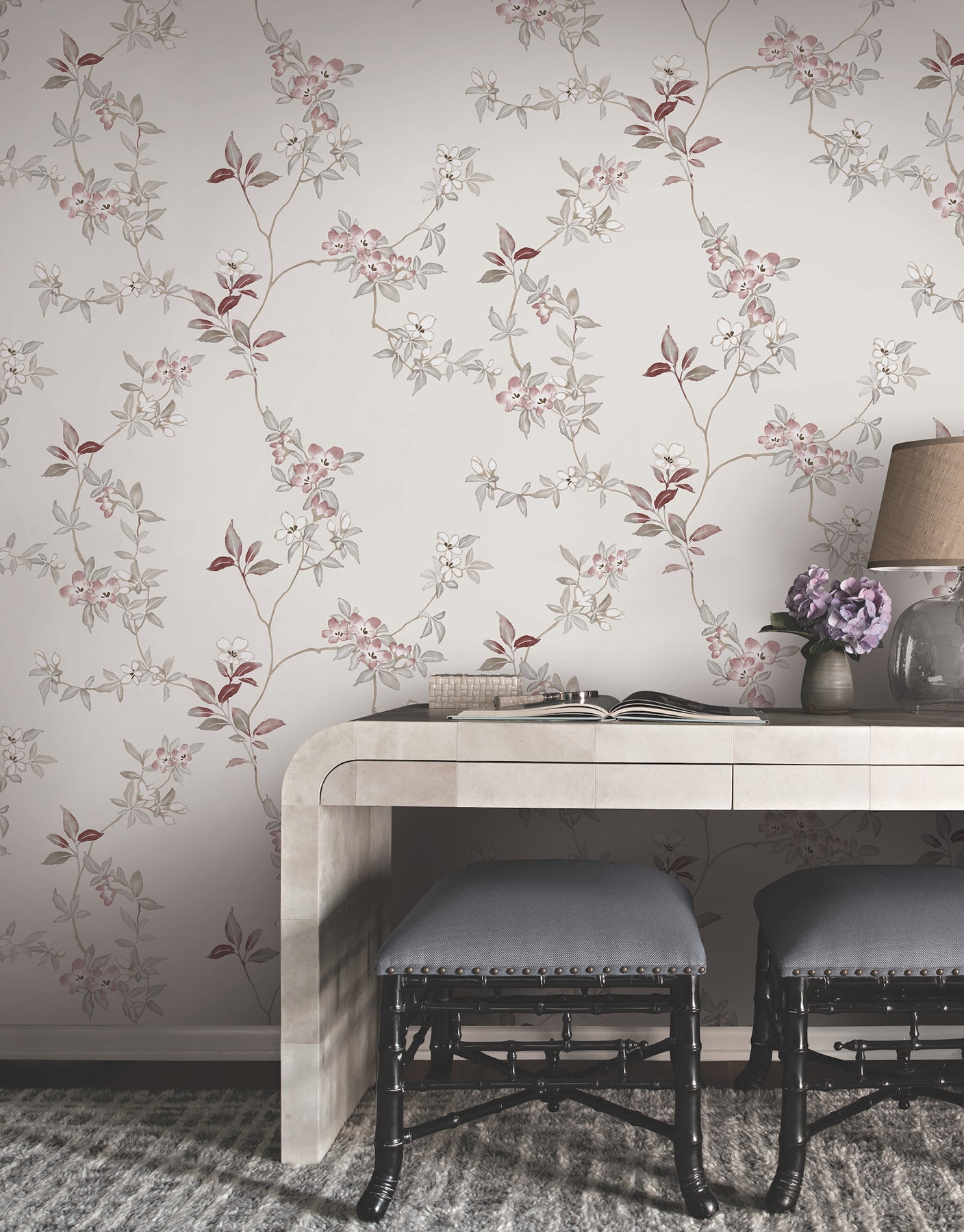 York Wallcoverings ZA8076 April Blossom Cream Wallpaper