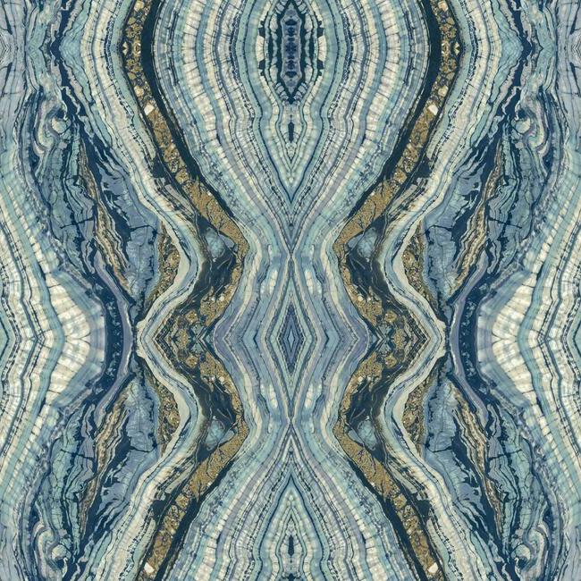 York Wallcoverings BH8398 Kaleidoscope Blue Wallpaper