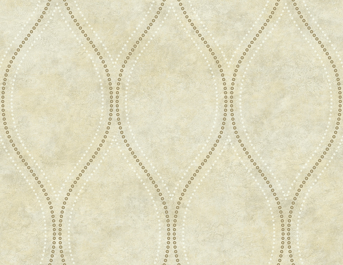 Brewster 2765-BW40207 Eira Beige Marble Ogee Wallpaper