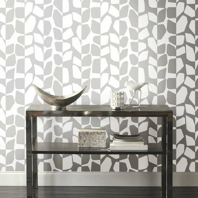 York Wallcoverings BW3895 Primitive Vines Silver Wallpaper