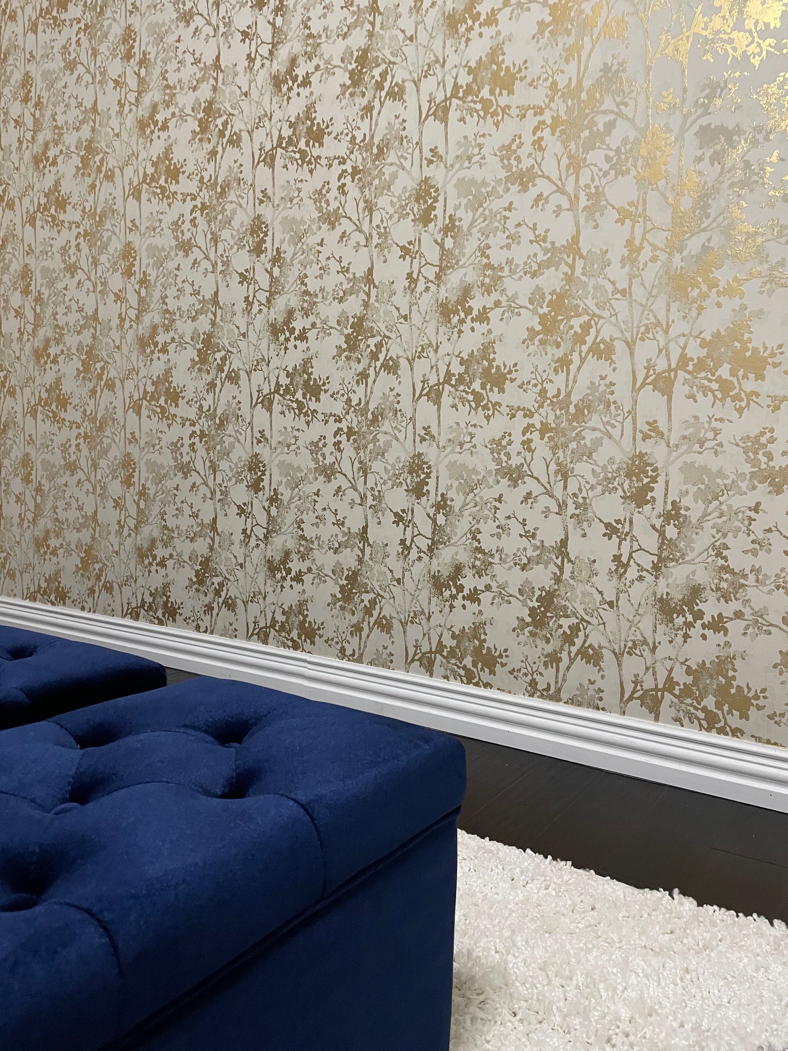 York Wallcoverings Antonina Vella NW3582 Shimmering Foliage Wallpaper