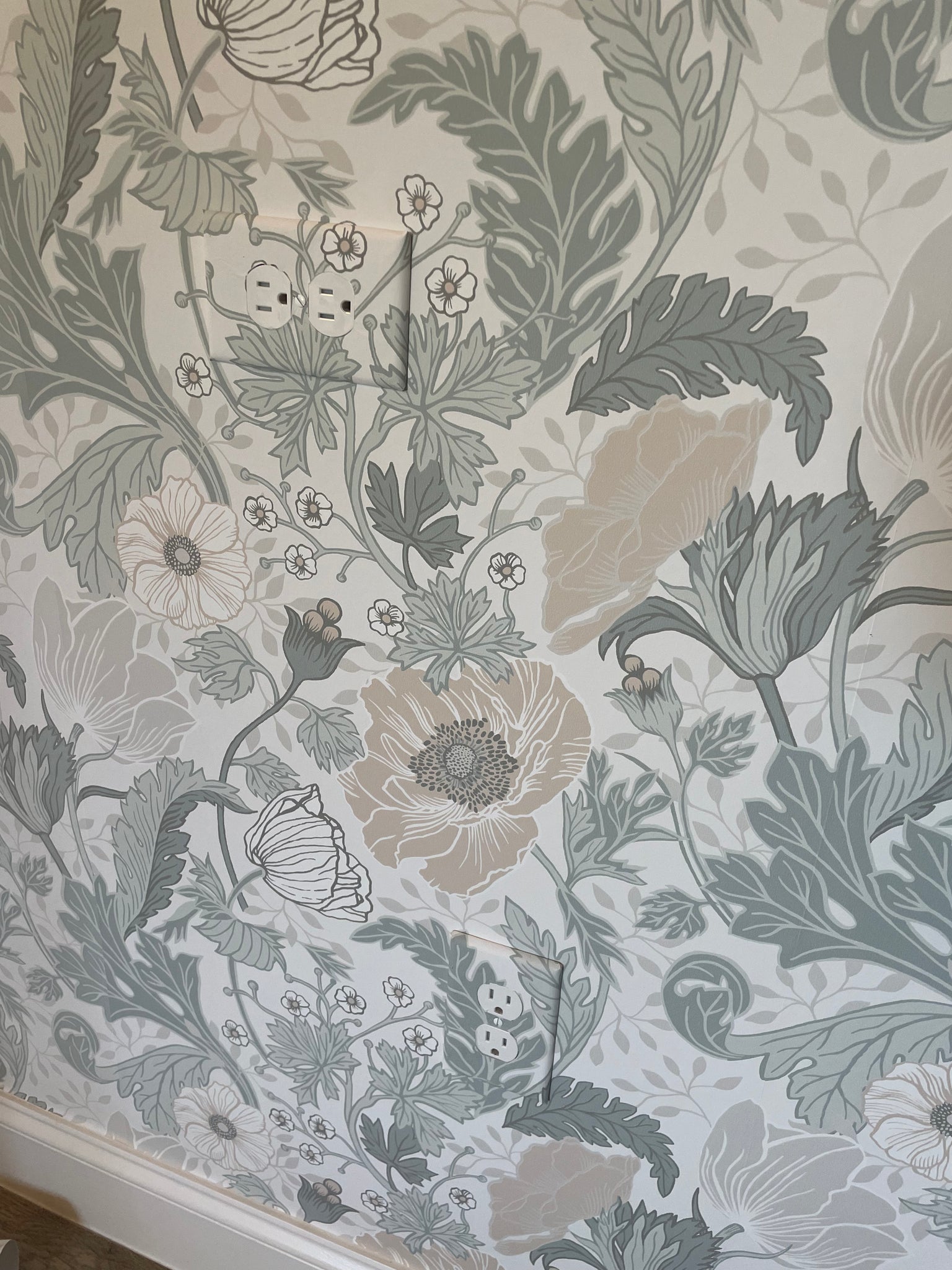 A-street Prints  2948-33000 Anemone Light Grey Floral Wallpaper