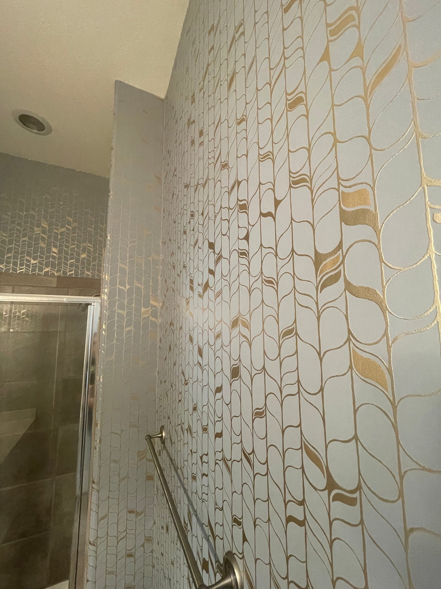 York Wallcoverings OS4202 Perfect Petals Blue/Gold Wallpaper