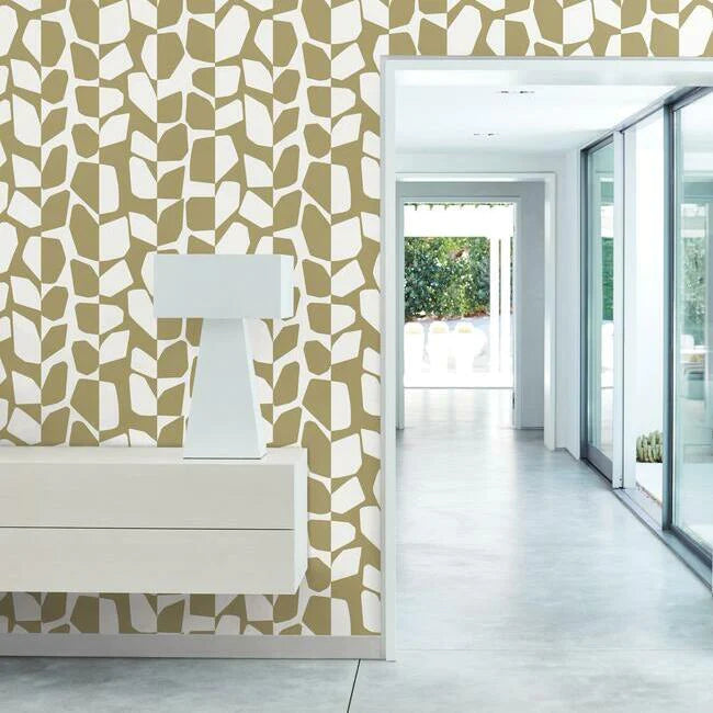 York Wallcoverings BW3892 Primitive Vines Gold Wallpaper