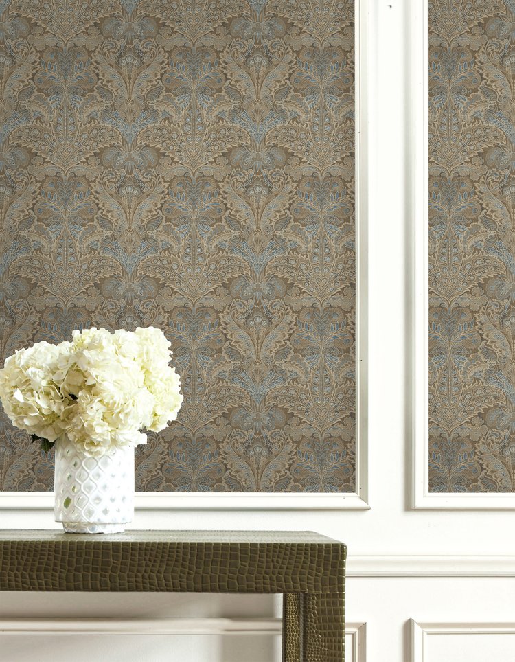 Casa Mia Wallcovering RM80002 Contemporary Damask design Wallpaper