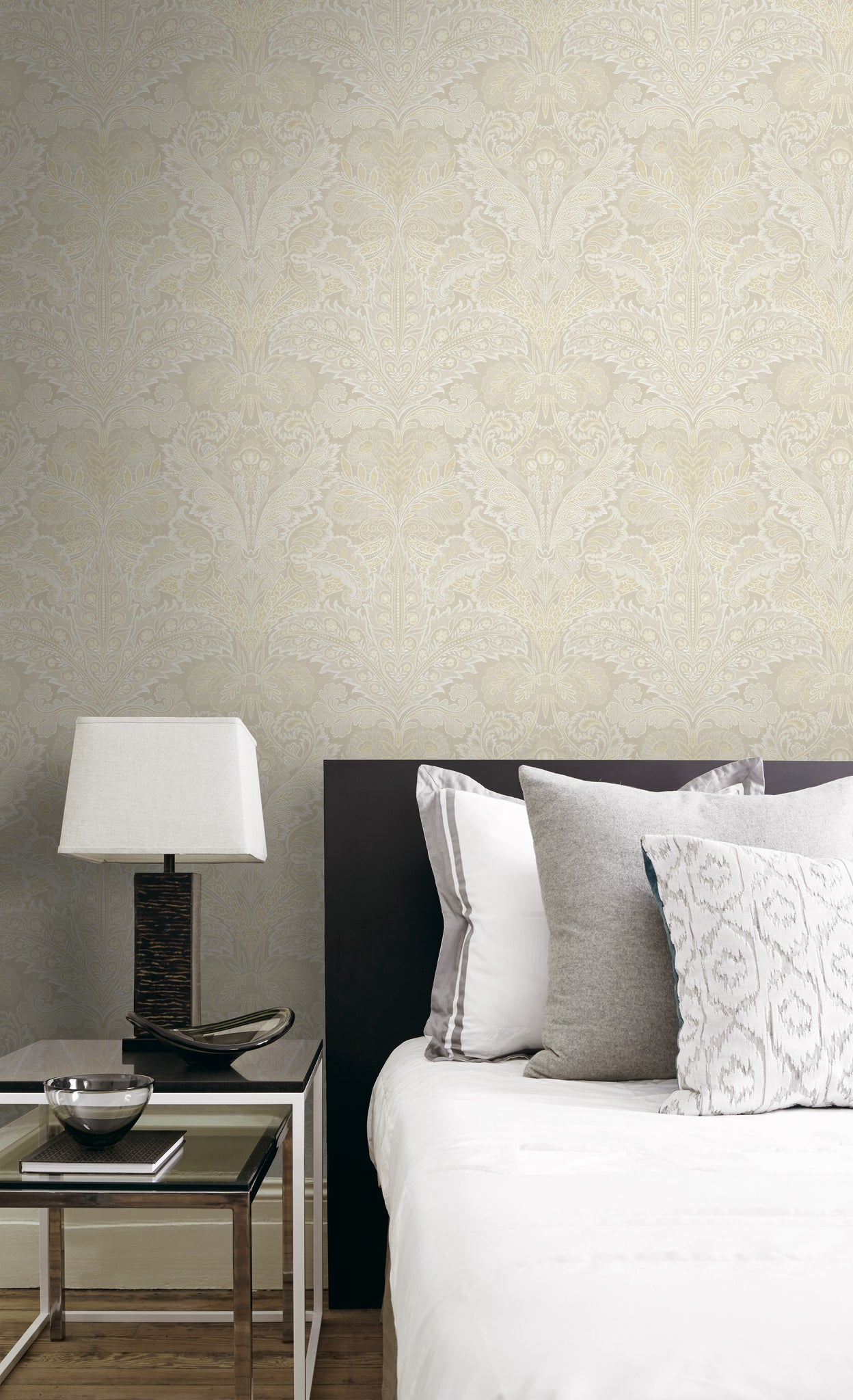 Casa Mia RM80005 Damask Gravure Cream Wallpaper